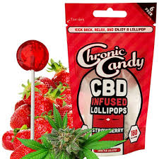 Chronic Candy Strawberry CBD Lollipops